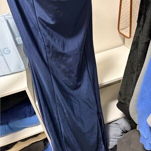 Windsor Navy Satin Slip Dress